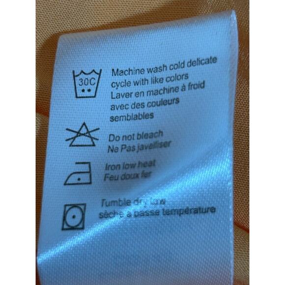 Chaser Dress Size 14 Orange Short Sleeve Tiered Smocked Back Boho Cottagecore - Picture 7 of 11